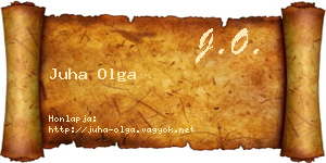Juha Olga névjegykártya