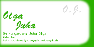 olga juha business card